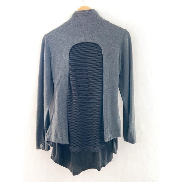 Cabi Love Carol Women's Gray Military Belted Jacket sz Small Mesh Back #3184 - Picture 4 of 6